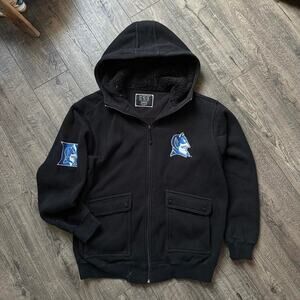 vintage Duke NCAA Blue Devils Zip Up Hoodie Sweatshirt